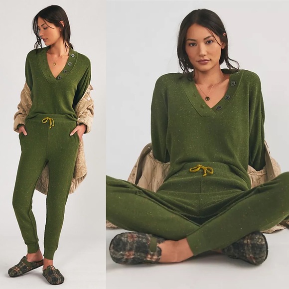 Anthropologie Pants - NWT Anthropologie Daily Practice Knit Lounge Set
